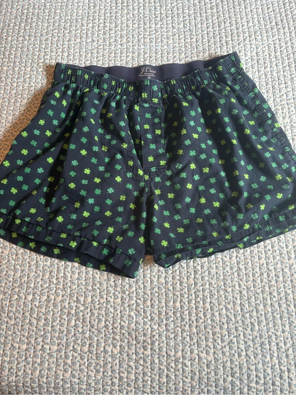 J Crew Shamrock Cotton Boxer Sleep Shorts